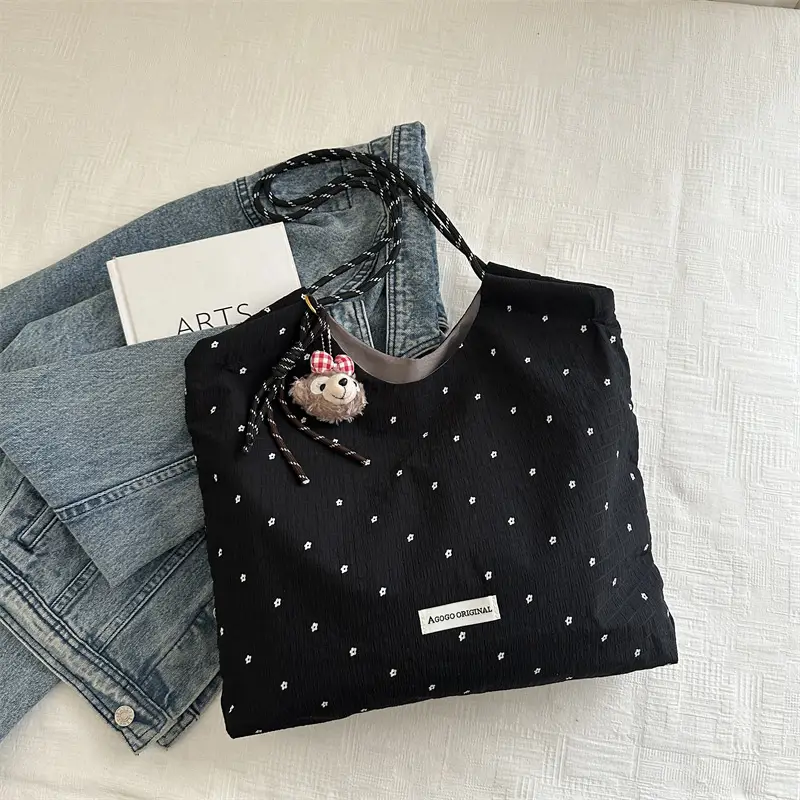 Red Polka Dot Shoulder Bag for Women College Students - Image 6