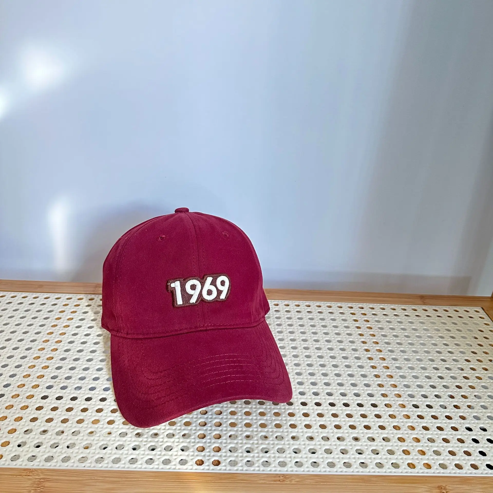 Women's Pink 1969 Baseball Cap with Lettering — feature 11