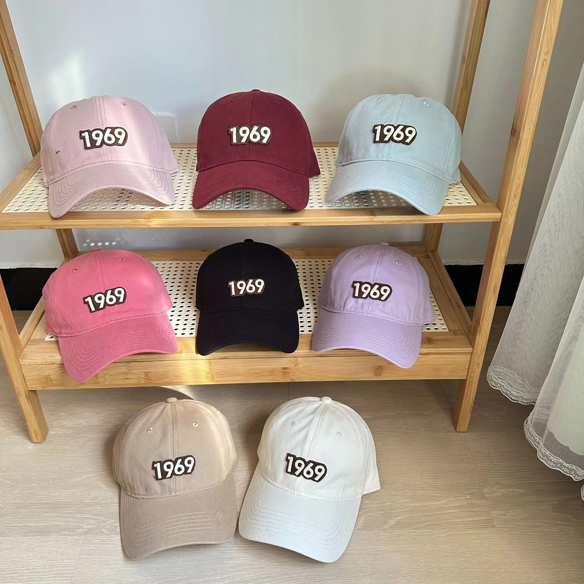Women's Pink 1969 Baseball Cap with Lettering — feature 2