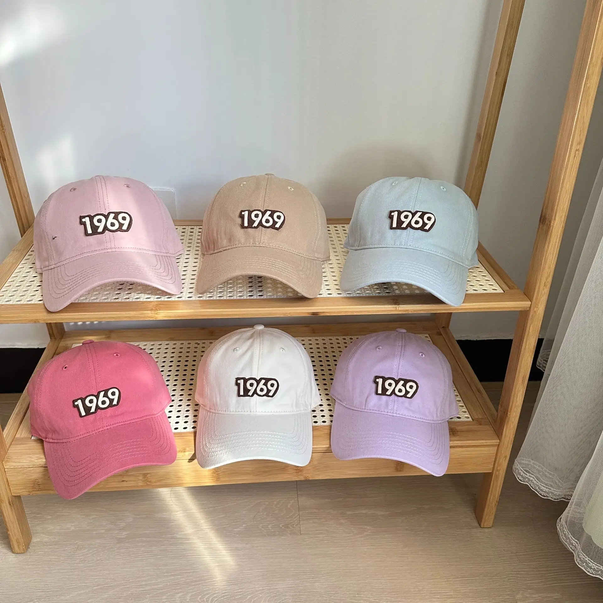 Women's Pink 1969 Baseball Cap with Lettering — feature 4
