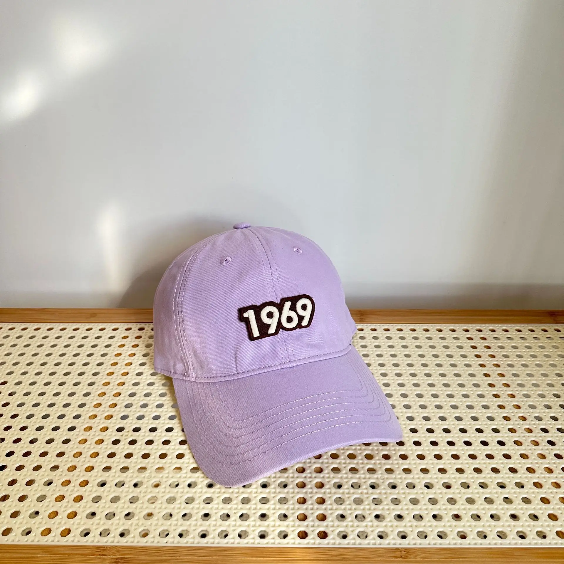 Women's Pink 1969 Baseball Cap with Lettering — feature 8
