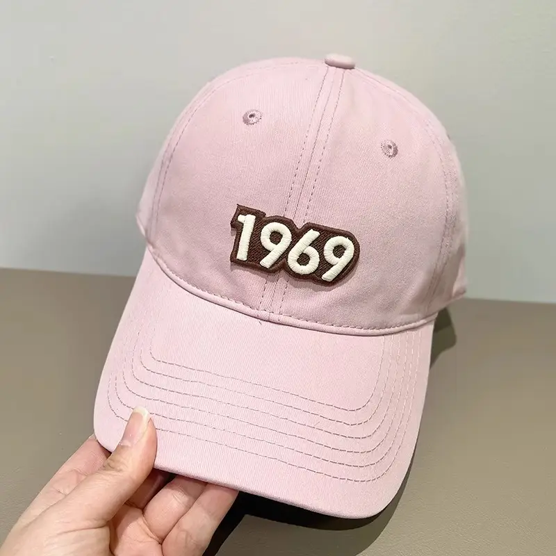 Women's Pink 1969 Baseball Cap with Lettering - Image 2