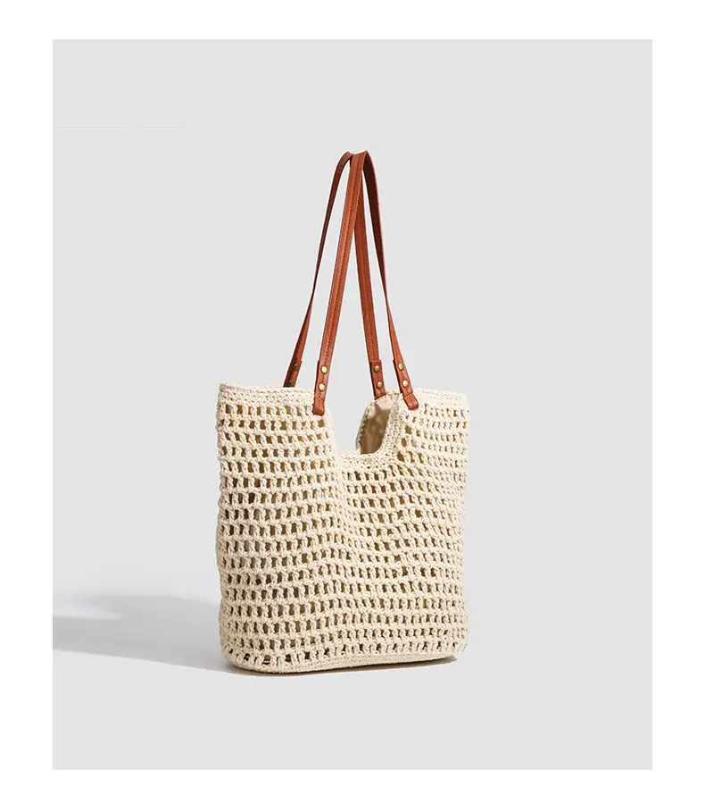 Women Woven Beach Tote Bag Large Capacity Shoulder Bag — feature 20