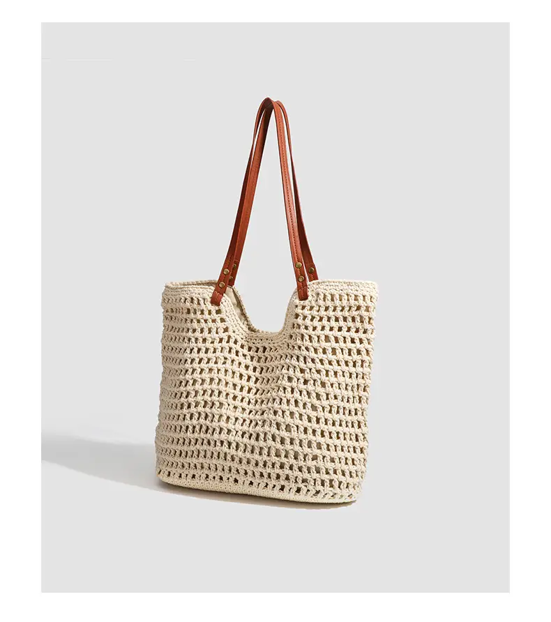 Women Woven Beach Tote Bag Large Capacity Shoulder Bag — feature 21