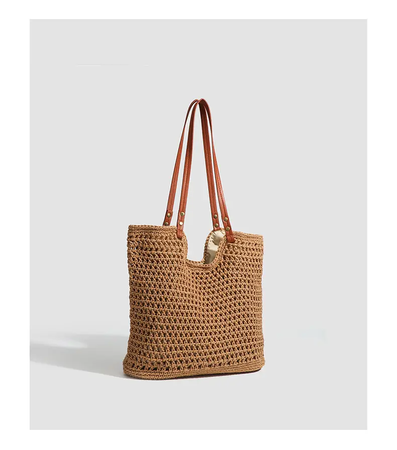Women Woven Beach Tote Bag Large Capacity Shoulder Bag — feature 24