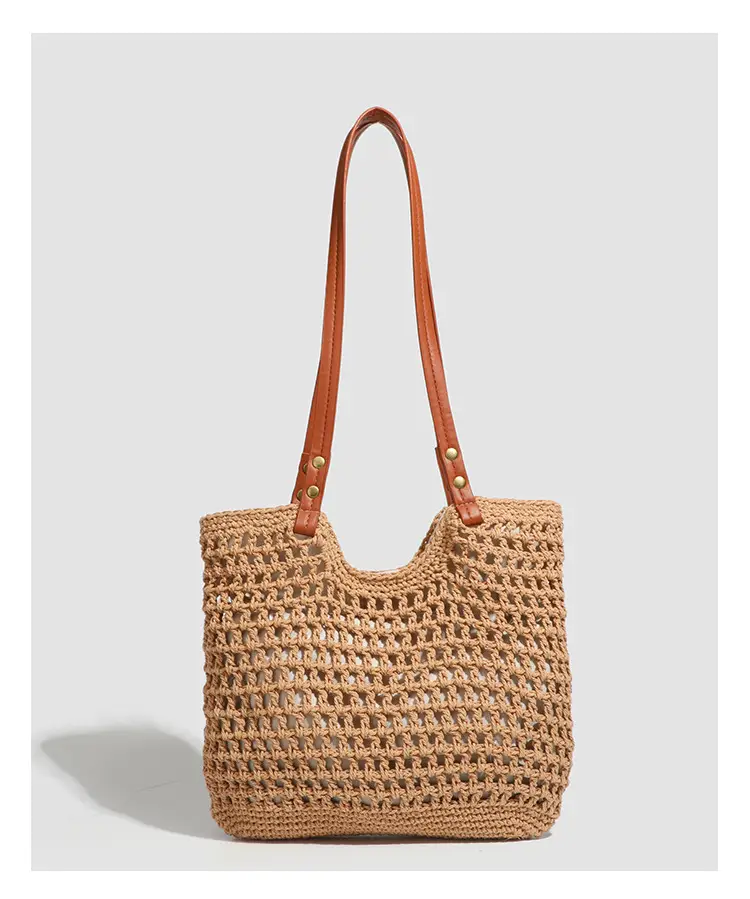 Women Woven Beach Tote Bag Large Capacity Shoulder Bag — feature 27