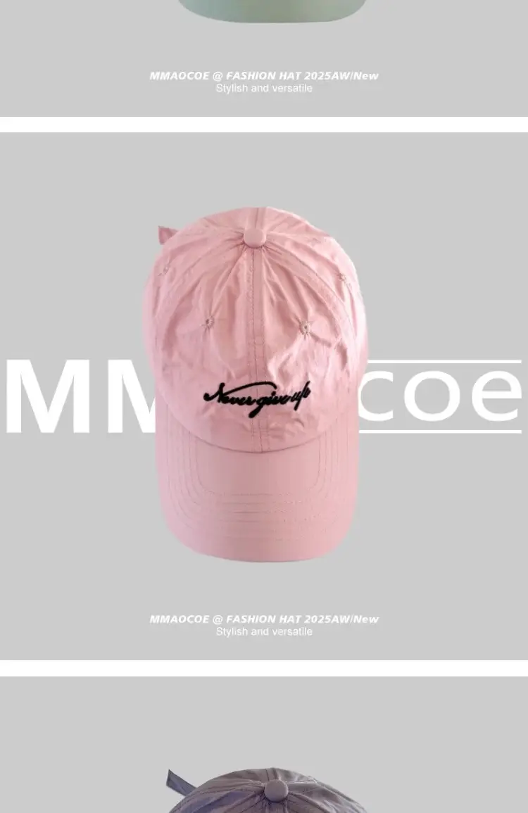 Women's Spring Sun Cap Green Pink 2025 — feature 8