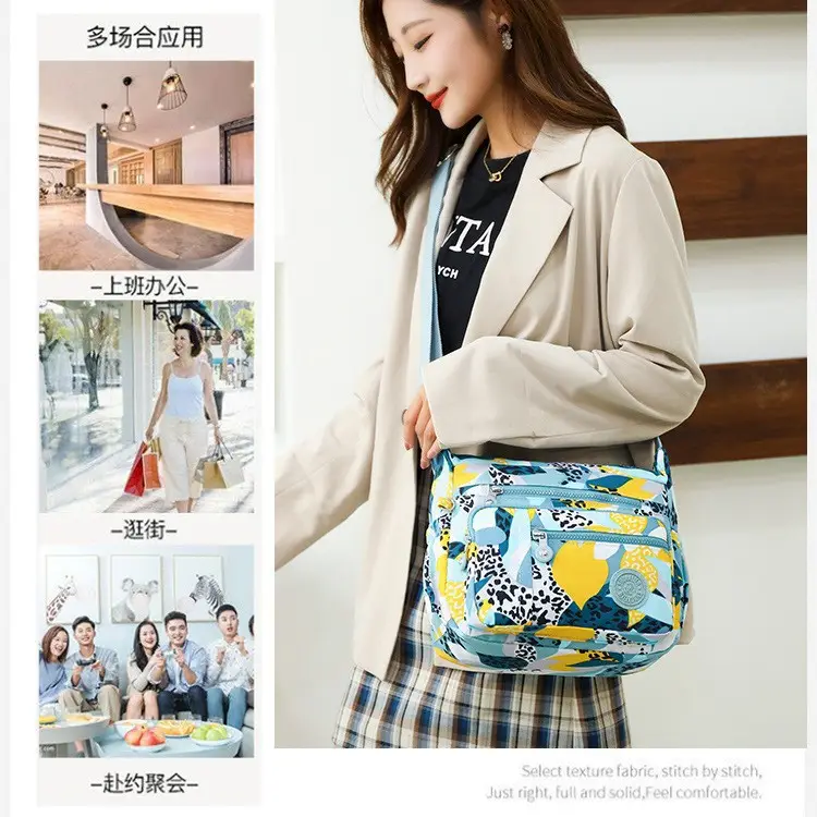 Factory Wholesale 2025 Nylon Shoulder Bags Multi-Pocket Commuter - Image 10