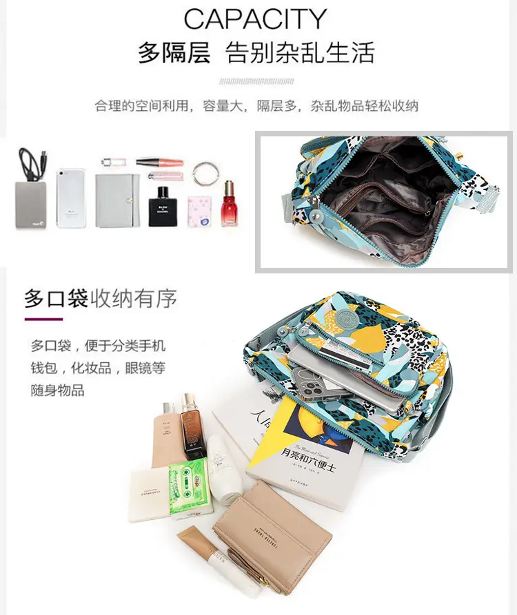 Factory Wholesale 2025 Nylon Shoulder Bags Multi-Pocket Commuter — feature 12