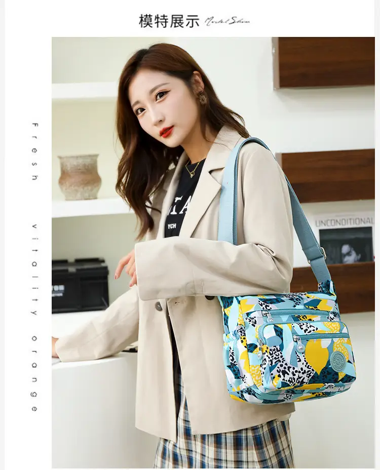 Factory Wholesale 2025 Nylon Shoulder Bags Multi-Pocket Commuter — feature 24