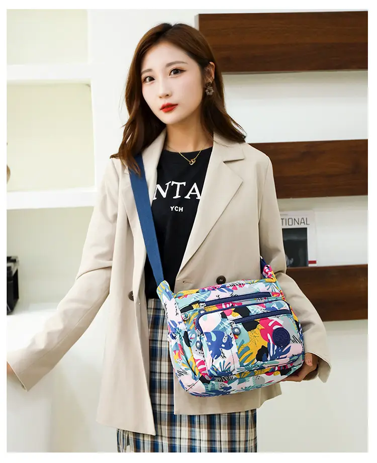 Factory Wholesale 2025 Nylon Shoulder Bags Multi-Pocket Commuter — feature 31