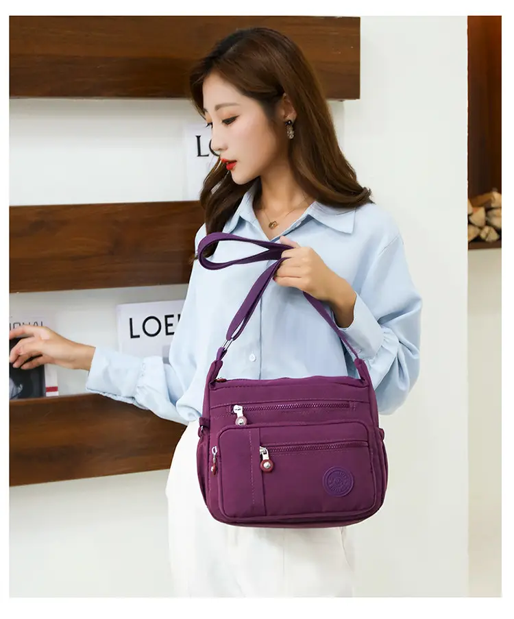 Factory Wholesale 2025 Nylon Shoulder Bags Multi-Pocket Commuter — feature 35