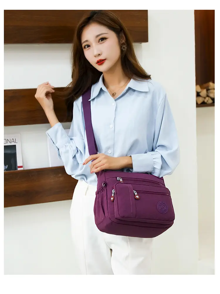 Factory Wholesale 2025 Nylon Shoulder Bags Multi-Pocket Commuter — feature 36