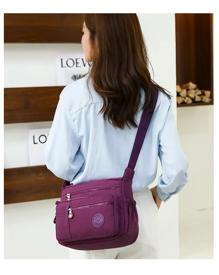 Factory Wholesale 2025 Nylon Shoulder Bags Multi-Pocket Commuter — feature 37
