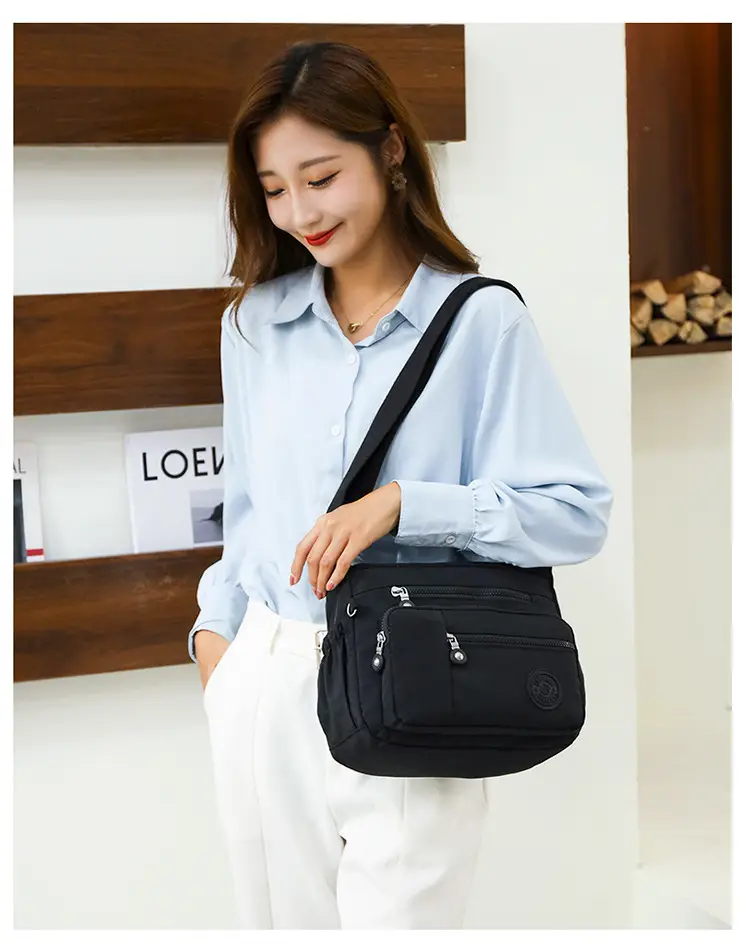 Factory Wholesale 2025 Nylon Shoulder Bags Multi-Pocket Commuter — feature 39