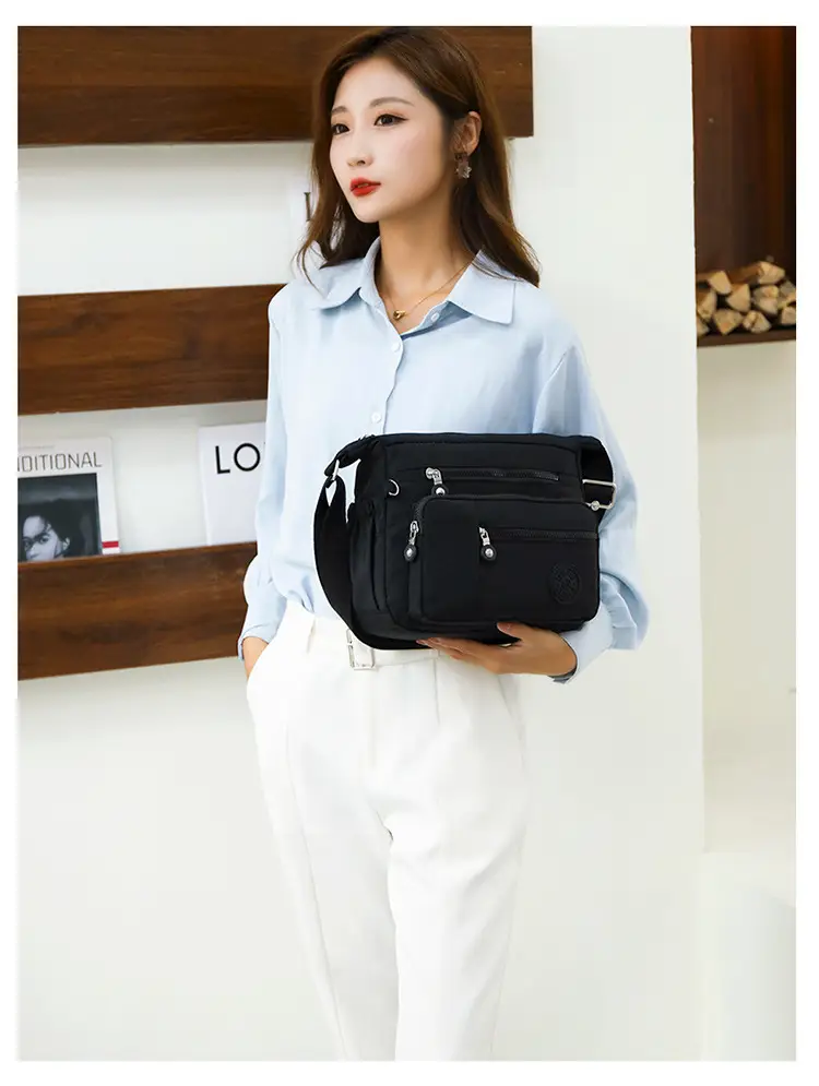 Factory Wholesale 2025 Nylon Shoulder Bags Multi-Pocket Commuter — feature 40