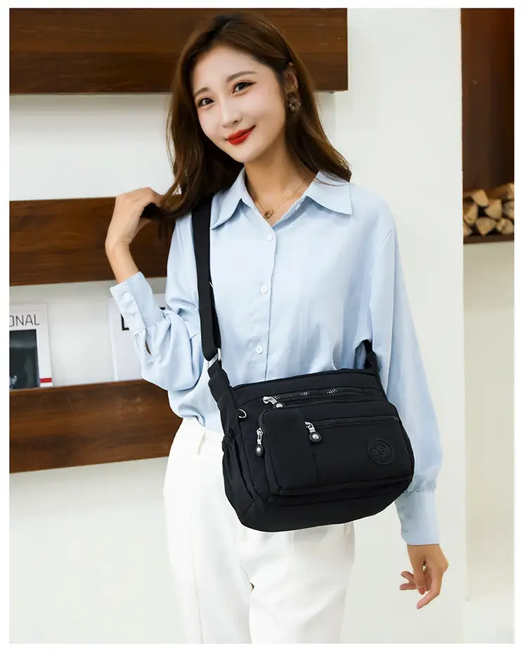 Factory Wholesale 2025 Nylon Shoulder Bags Multi-Pocket Commuter — feature 41