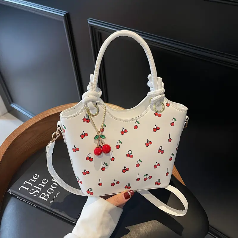 New Trendy Girl's Cherry Printed Shoulder Bag - Image 5