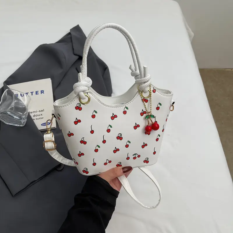 New Trendy Girl's Cherry Printed Shoulder Bag - Image 3