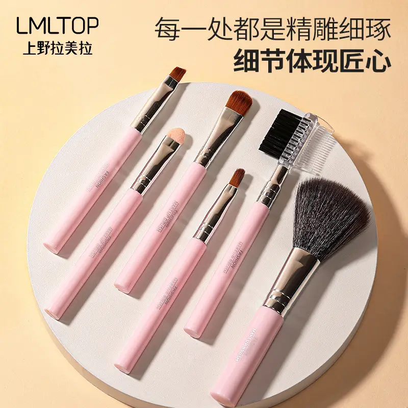 Portable Makeup Brush Set 6 Pcs Light Blue - Image 8