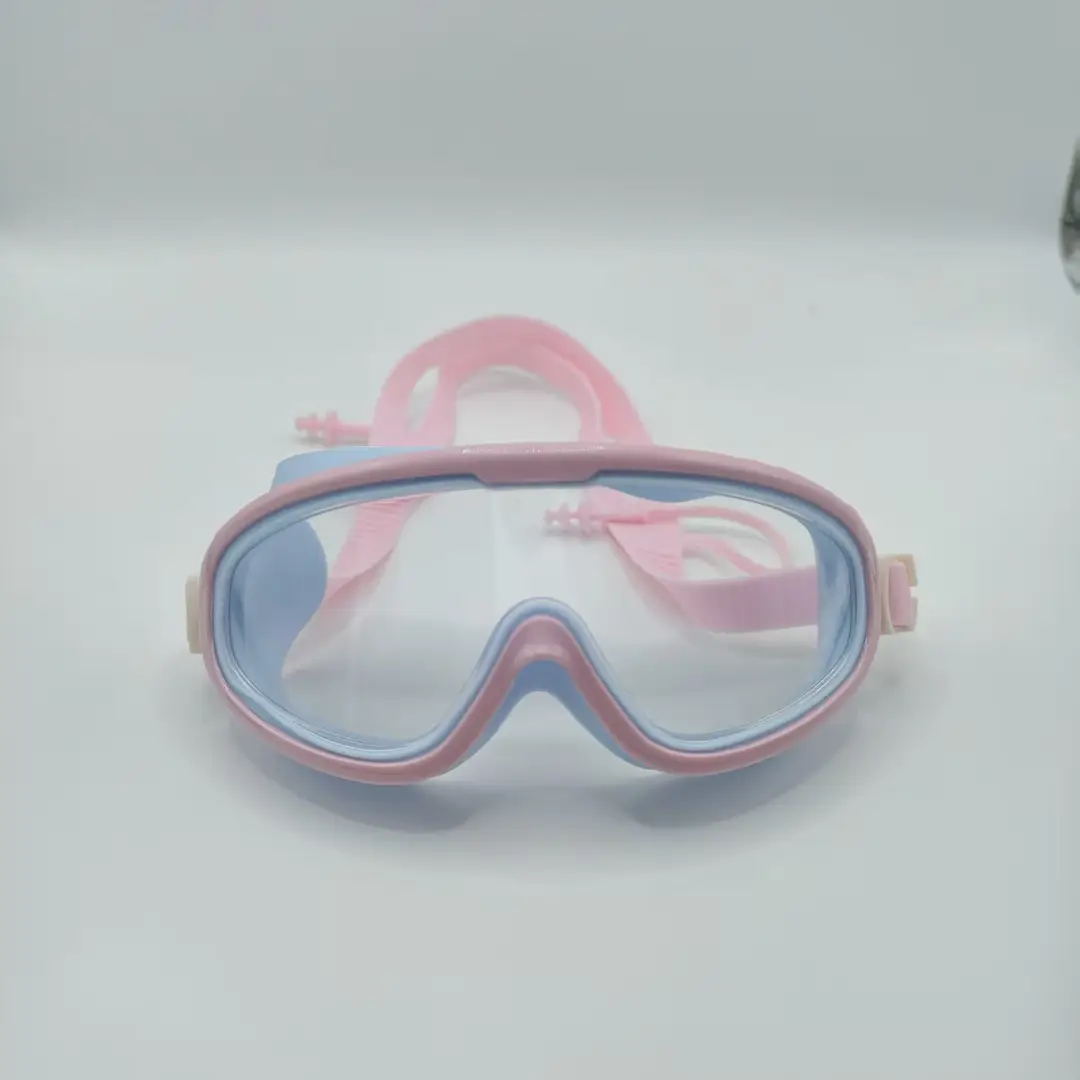Temu Can Be Labeled Kidsren's Swimming Goggles Kidsren's Large Frame Waterproof and Anti-Fog High-Definition High-Transparent Student Baby Swimming Goggles