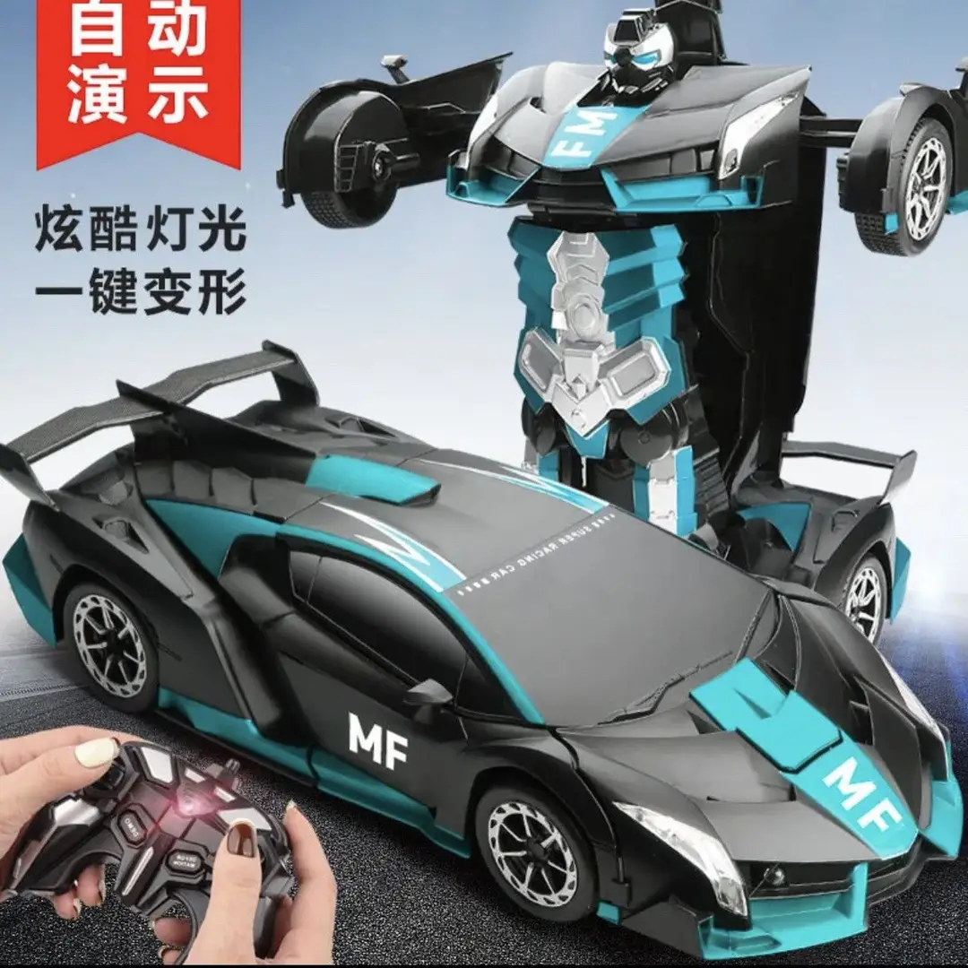 Remote Control Transforming Car Charging Racing Car King Kong Robot Baby Boy and Girl Kidsren's Police Car Toy Gift — feature 1
