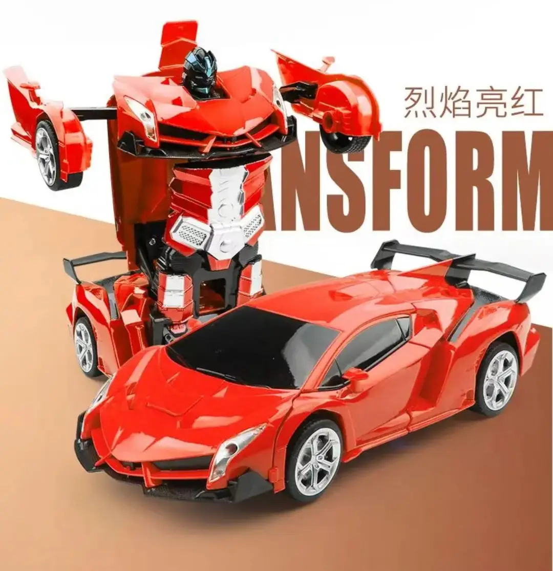 Remote Control Transforming Car Charging Racing Car King Kong Robot Baby Boy and Girl Kidsren's Police Car Toy Gift — feature 5