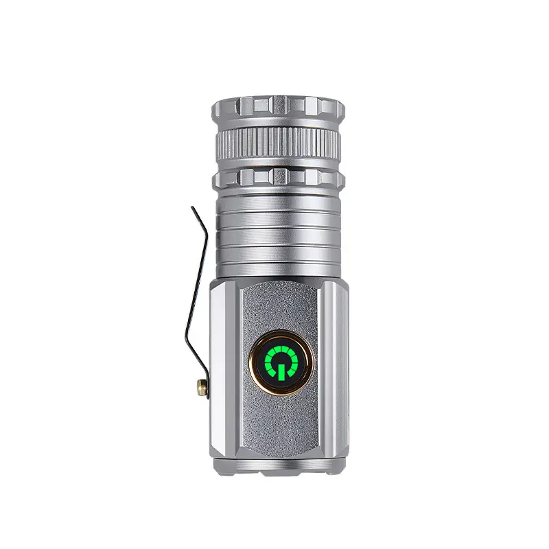 Mini Three-Eye Flashlight Silver Strong Magnetic Portable - Image 9