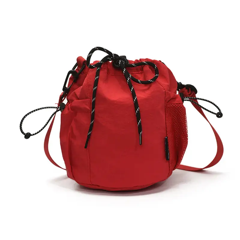 Green Drawstring Bucket Bag for Women - Image 2