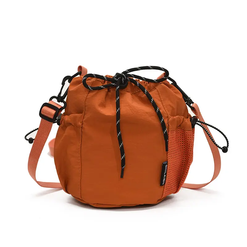 Green Drawstring Bucket Bag for Women - Image 8