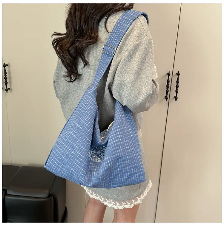 Blue Checkered Crossbody Bag for Women 2026 — feature 13