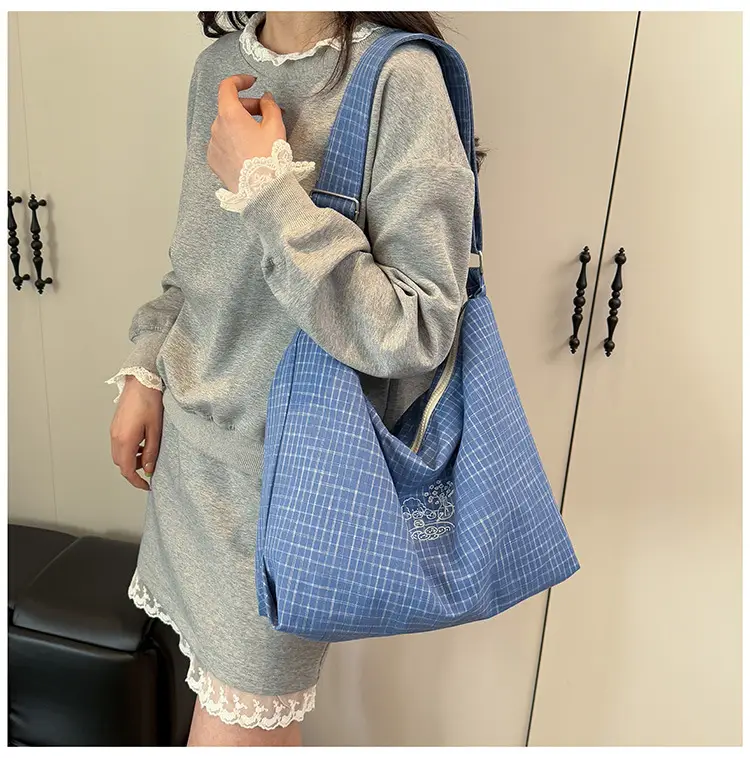 Blue Checkered Crossbody Bag for Women 2026 — feature 14