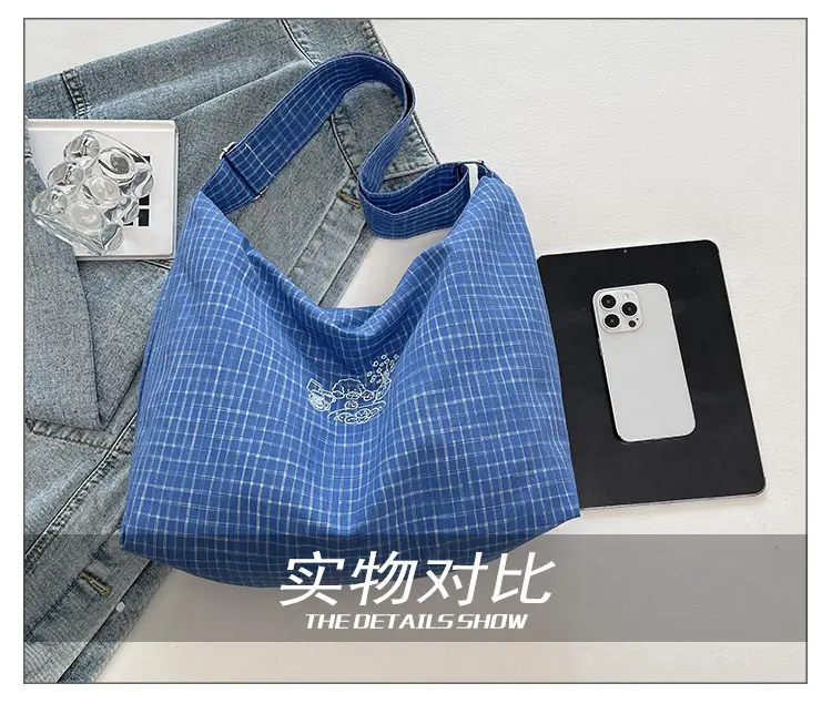 Blue Checkered Crossbody Bag for Women 2026 — feature 8