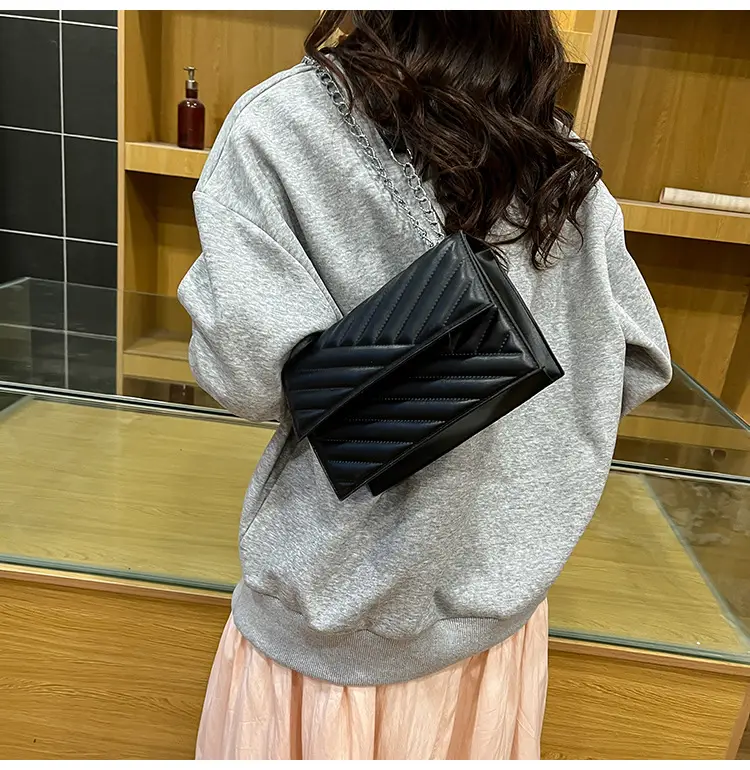 Blue Textured Microphone Bag for Women — feature 22