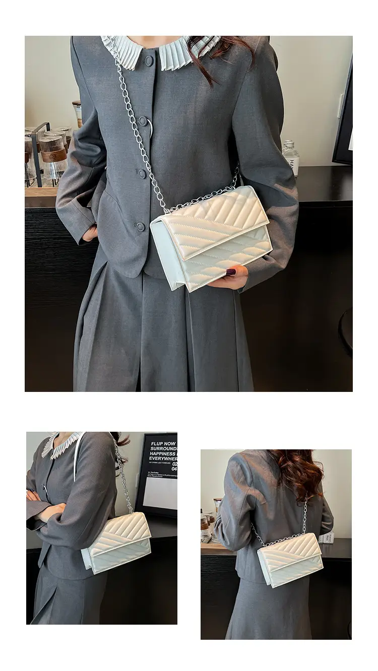 Blue Textured Microphone Bag for Women — feature 23
