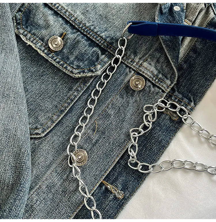 Blue Textured Microphone Bag for Women — feature 5