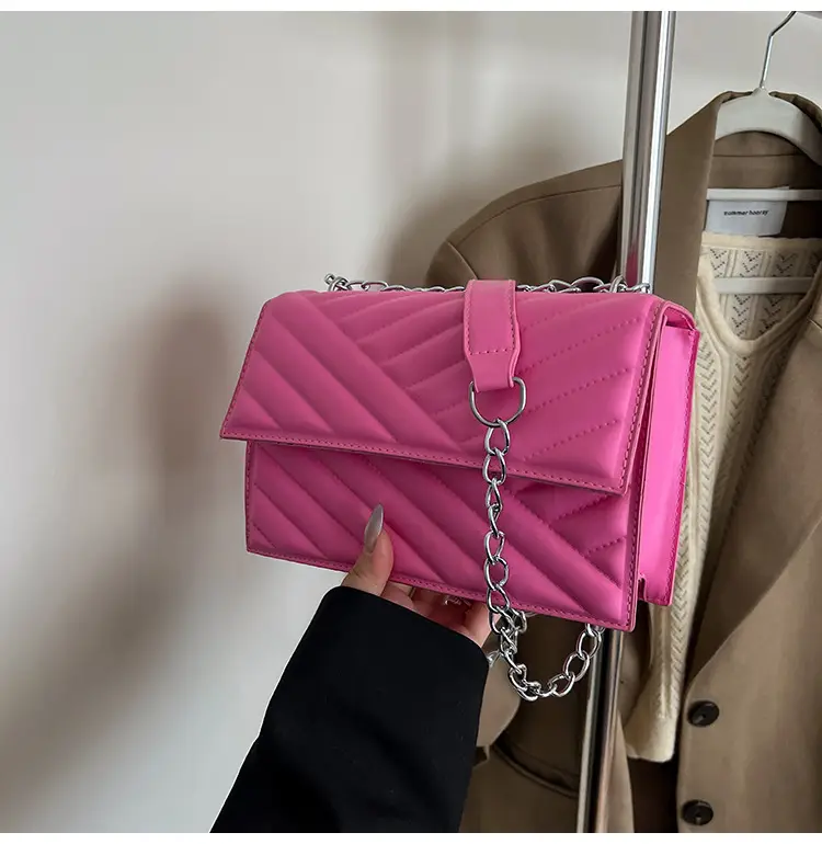 Blue Textured Microphone Bag for Women