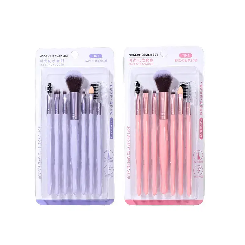 7-Piece Makeup Brush Set for Beginners & Travel Friendly - Image 5