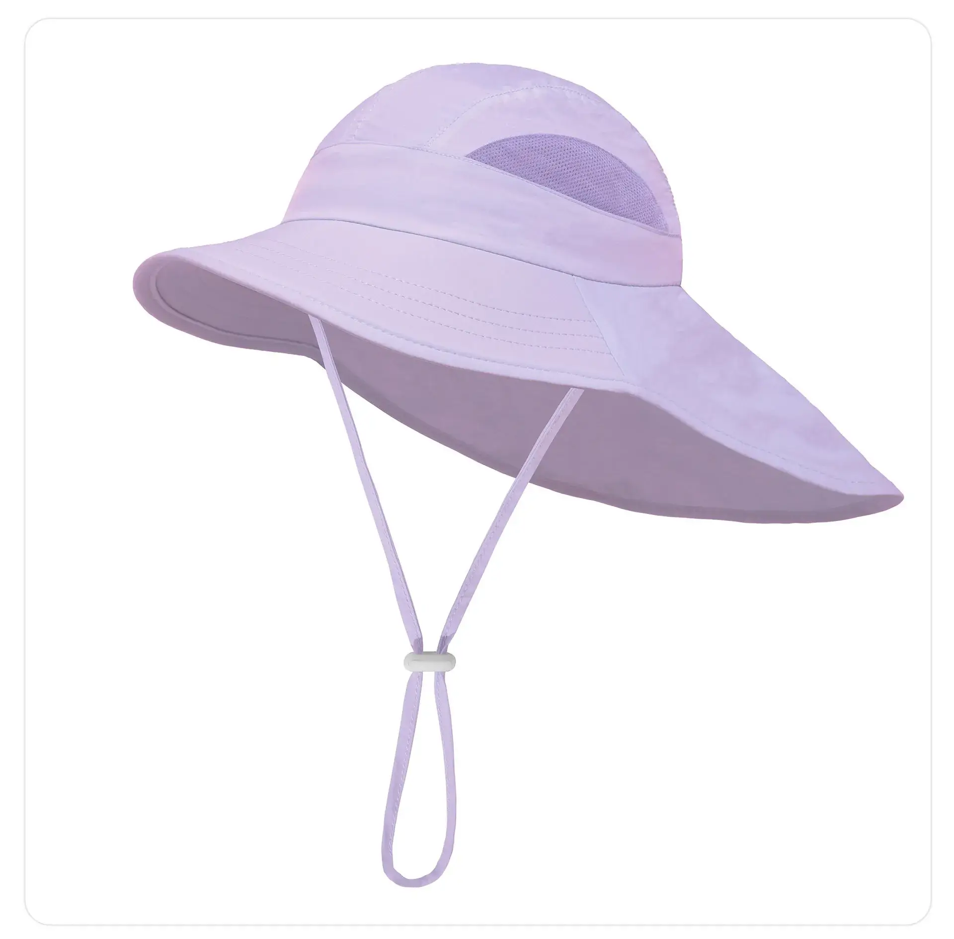 Lilac Wide Brim Adjustable Sun Hat for Kids — feature 28