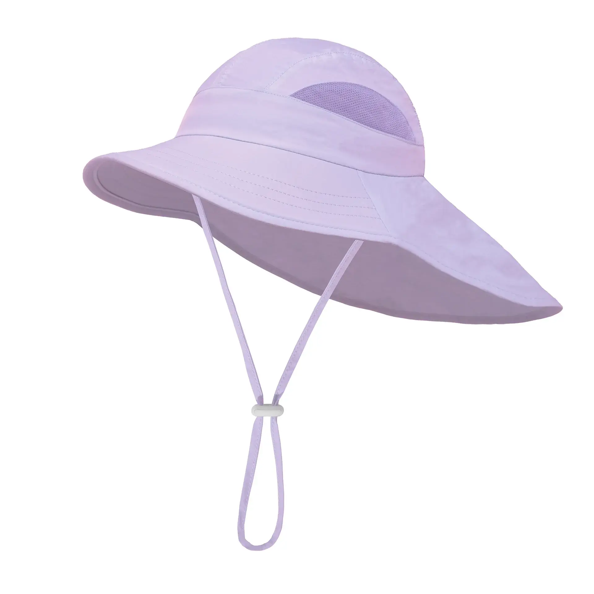 Lilac Wide Brim Adjustable Sun Hat for Kids - Image 6