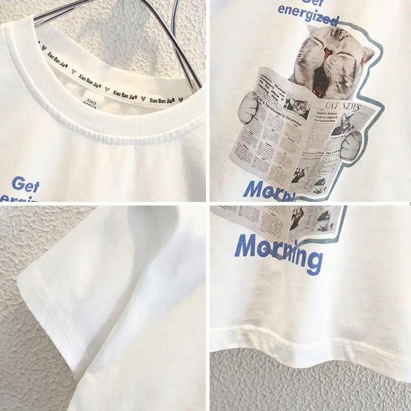 Boys Gray Short Sleeve T-Shirt Suit Summer 2025 - Image 4
