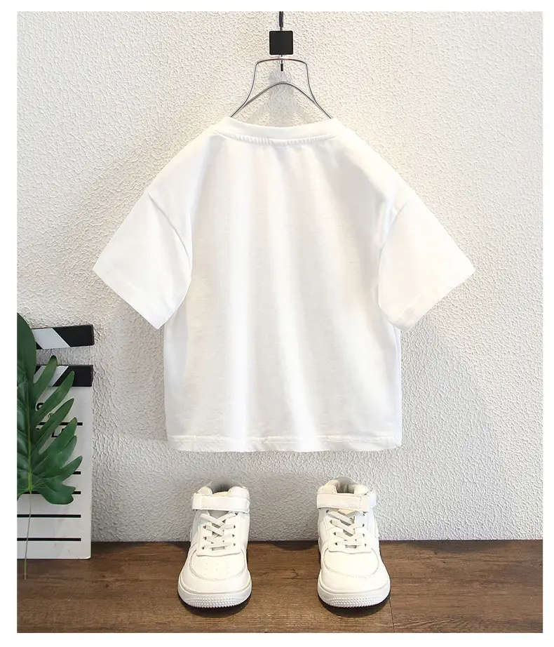 Boys Gray Short Sleeve T-Shirt Suit Summer 2025 — feature 8