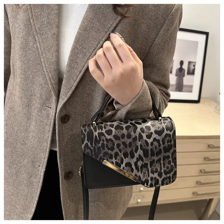 Leopard Print Red Strap Shoulder Bag — feature 16