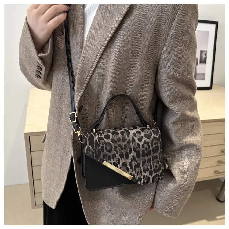 Leopard Print Red Strap Shoulder Bag — feature 19