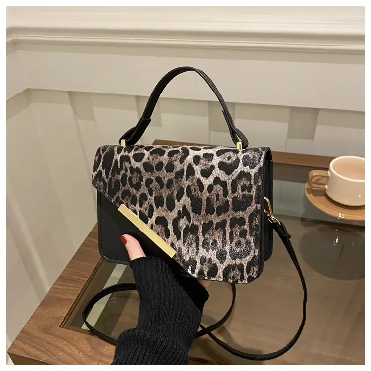 Leopard Print Red Strap Shoulder Bag — feature 24