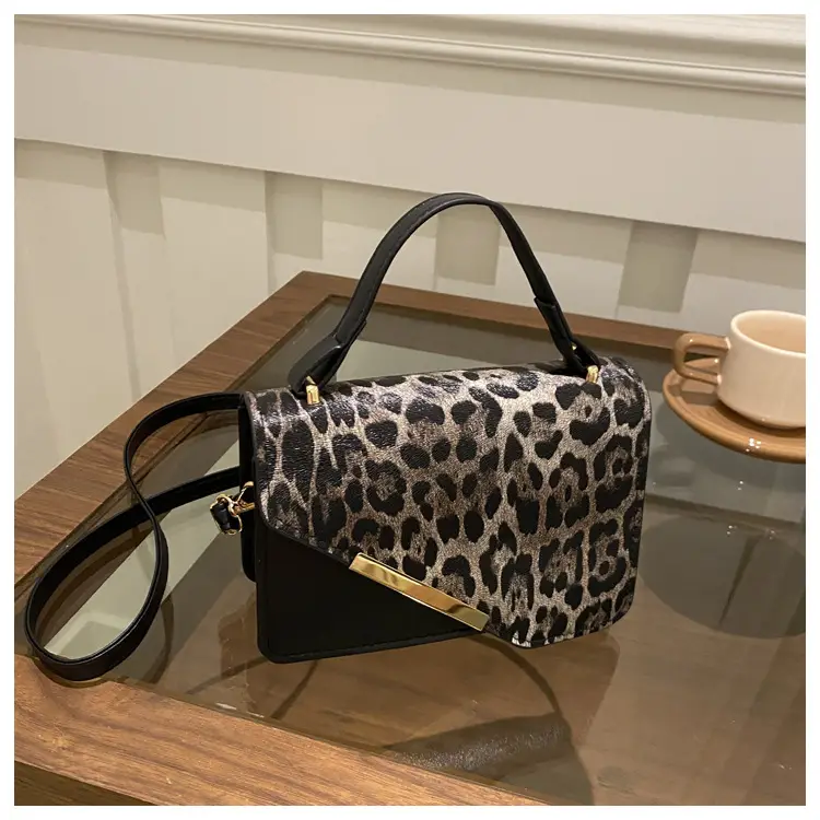 Leopard Print Red Strap Shoulder Bag — feature 25