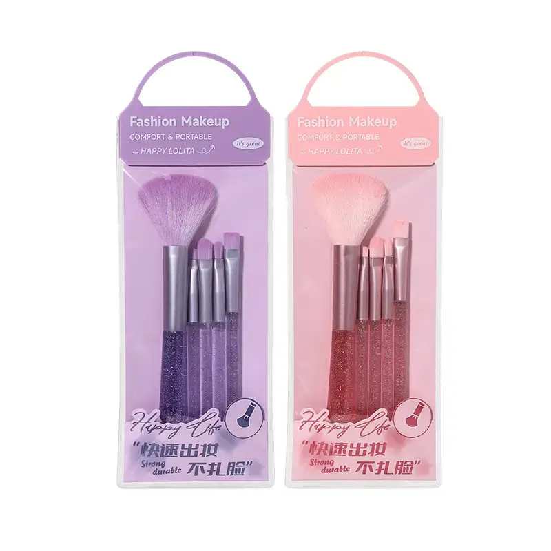 5-Piece Makeup Brush Set with Powder, Eye Shadow, Lip & Lipstick Brushes - Image 5