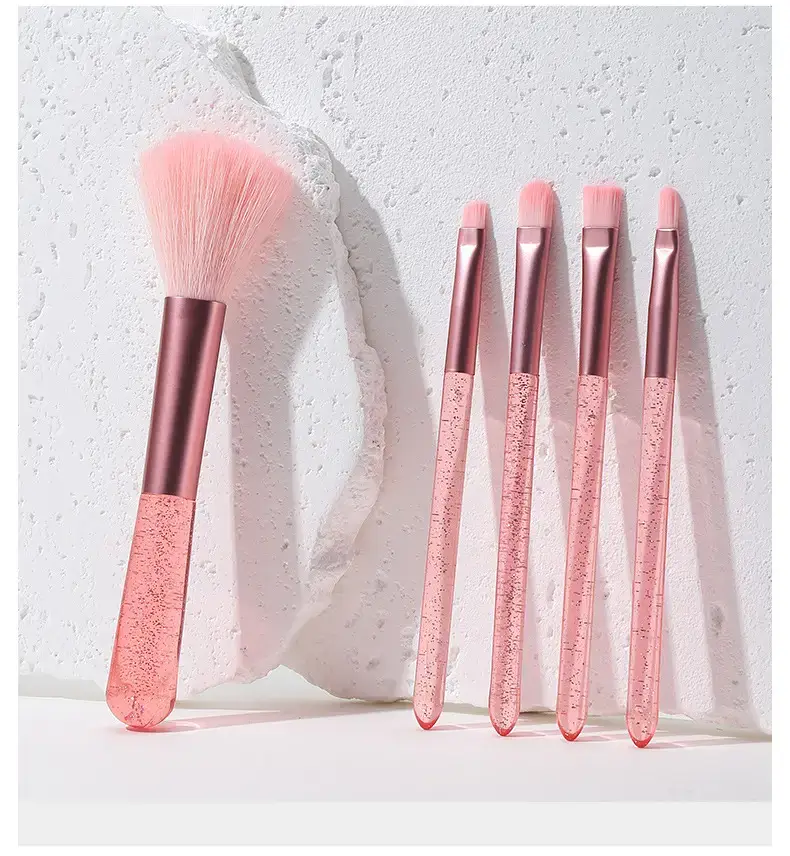 5-Piece Makeup Brush Set with Powder, Eye Shadow, Lip & Lipstick Brushes — feature 15