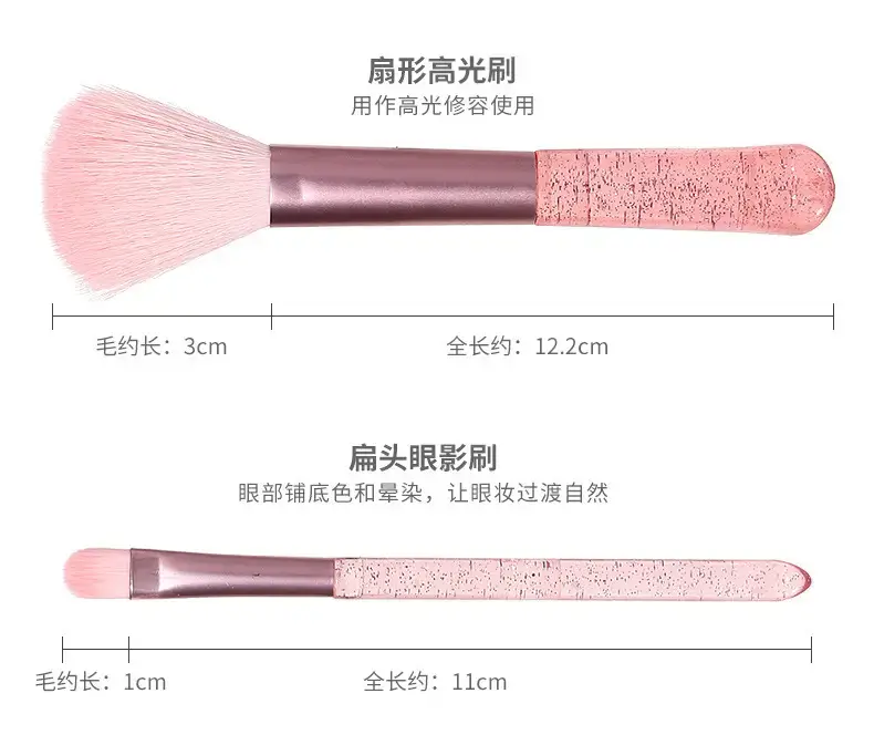 5-Piece Makeup Brush Set with Powder, Eye Shadow, Lip & Lipstick Brushes — feature 5