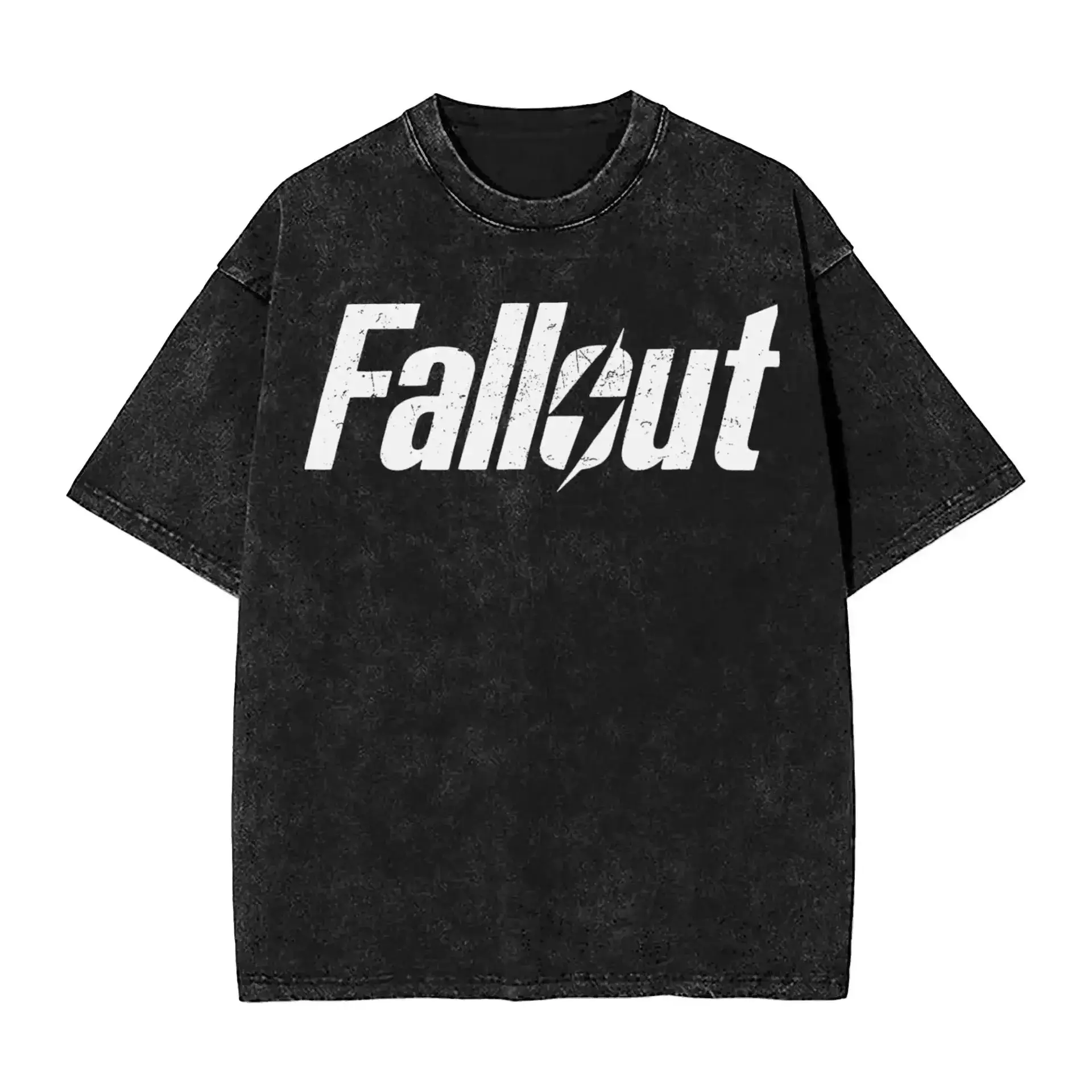 2025 Vault Fallouts T-Shirt Black Cotton Hip Hop